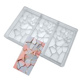   Polikarbonát Táblás Csokoládé Forma 3 részes-Törött minta