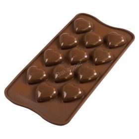 Szilikon bonbon és csokoládé forma-szivecskék