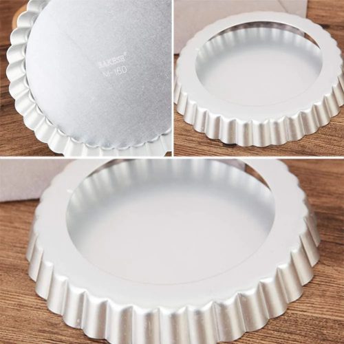 Alumínium kivehető aljú kerek pite forma - 15,5 cm