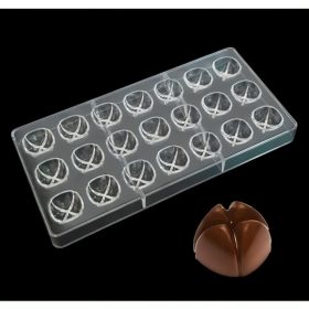 Polikarbonát bonbon forma-Vágott félgömb minta