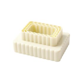 Kétoldalas sütemény kiszúró szett, téglalap - 3 db