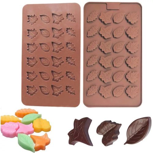Szilikon bonbon és csokoládé forma-levelek