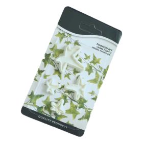 Műanyag kiszúró szett-Borostyán levél 4 db