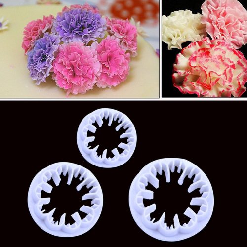 Szegfű fondant kiszúró szett- 3 db