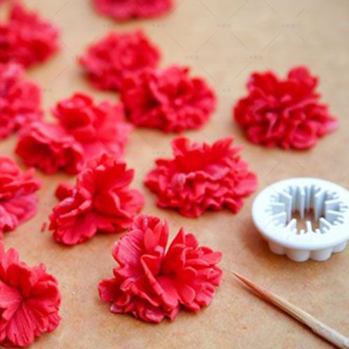 Szegfű fondant kiszúró szett- 3 db