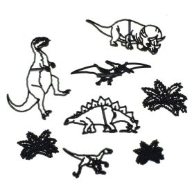 Sziluett kiszúró szett-Dinoszaurusz téma 8 db