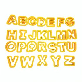 Műanyag Nagy Betű Kiszúró Szett – 26 db-os, Sárga
