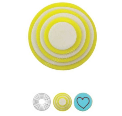 Műanyag sütemény kiszúró-6 darab kör