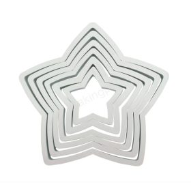 Műanyag sütemény kiszúró-6 darab csillag