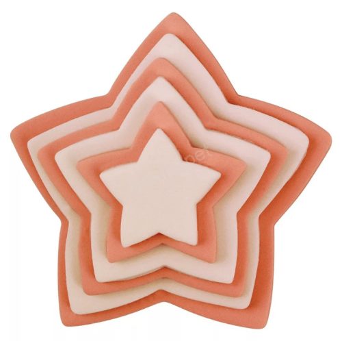 Műanyag sütemény kiszúró-6 darab csillag