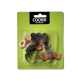 Fém sütemény kiszúró szett-5 db Macis kiszúró