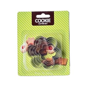 Fém sütemény kiszúró szett-5 db Virág kiszúró