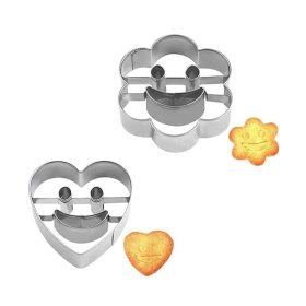 Fém sütemény kiszúró szett- 2db Smile