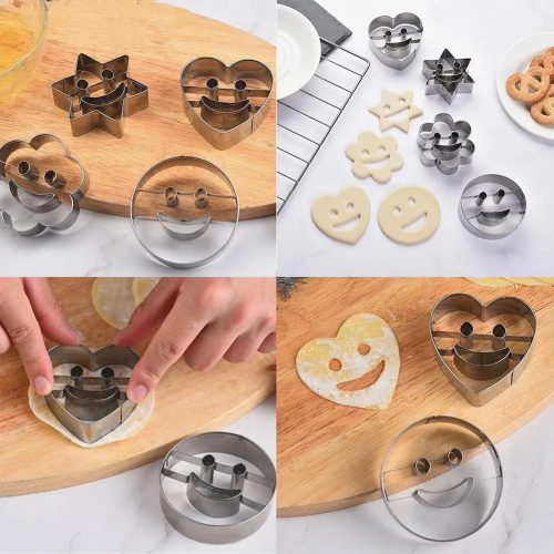 Fém sütemény kiszúró szett- 2db Smile