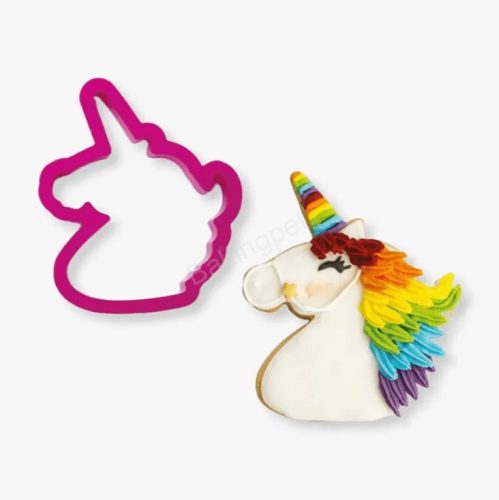 Műanyag sütemény kiszúró-unikornis