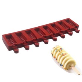   Jégkrém Készítő Szilikon Forma – Csíkos Minta (8 részes)