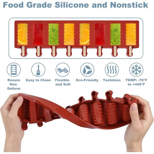 Jégkrém Készítő Szilikon Forma – Csíkos Minta (8 részes)
