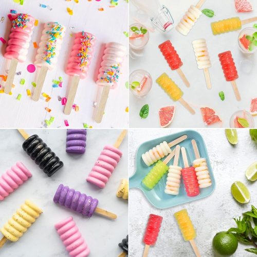 Jégkrém Készítő Szilikon Forma – Csíkos Minta (8 részes)