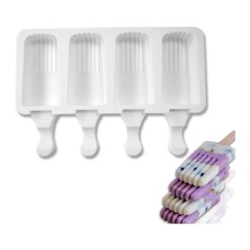   Jégkrém Készítő Szilikon Forma – Csíkos Minta, 4 Részes