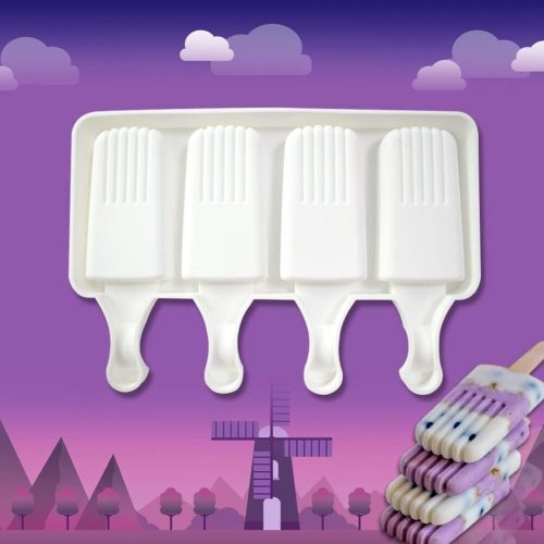 Jégkrém Készítő Szilikon Forma – Csíkos Minta, 4 Részes