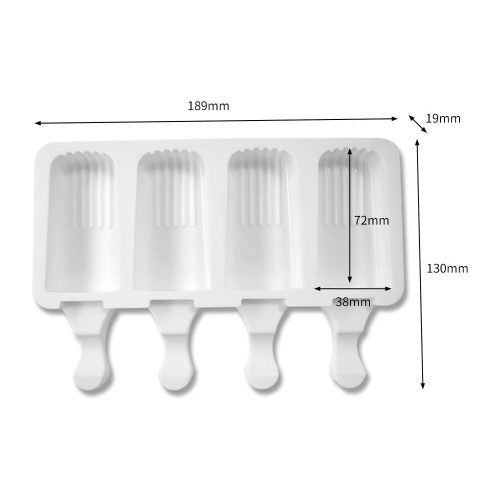 Jégkrém Készítő Szilikon Forma – Csíkos Minta, 4 Részes