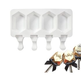 Jégkrém készítő szilikon forma, Hatszög minta 13x19cm 