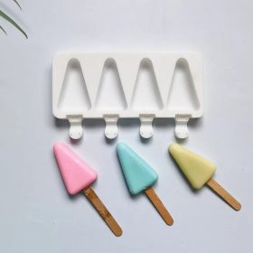 Jégkrém készítő szilikon forma, Háromszög 12x19cm 