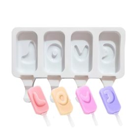 Jégkrém készítő szilikon forma, love minta 12,5x19cm 