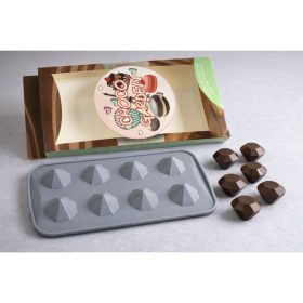 Szilikon Bonbon Forma – Gyémánt mintás, 8 Részes