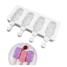   Jégkrém Készítő Szilikon Forma – Gyémánt Alakú, 4 Részes