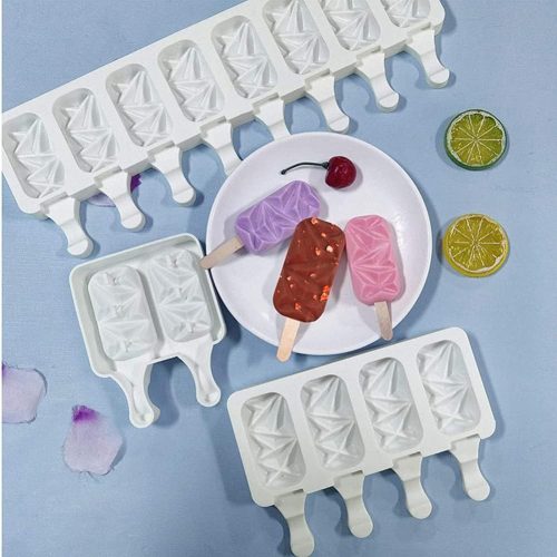 Jégkrém Készítő Szilikon Forma – Gyémánt Alakú, 4 Részes