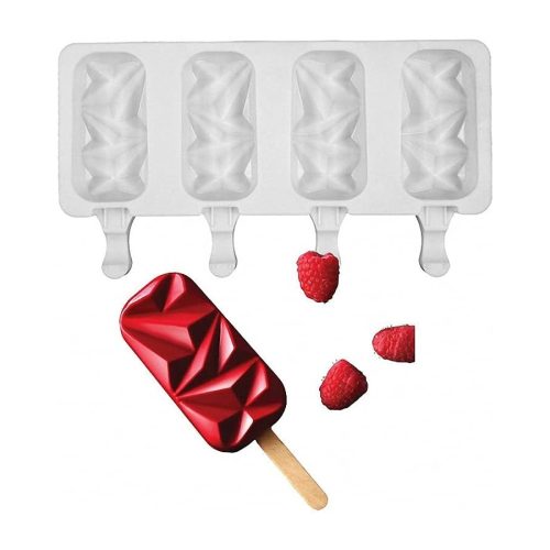 Jégkrém Készítő Szilikon Forma – Gyémánt Alakú, 4 Részes