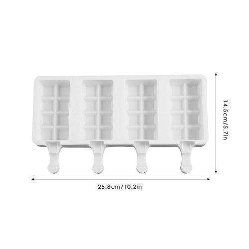 Jégkrém Készítő Szilikon Forma – Csíkos Tábla Minta (4 Részes)
