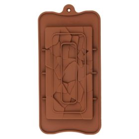   Szilikon Csokoládéöntő Forma – Táblás, Repedezett Mintázattal