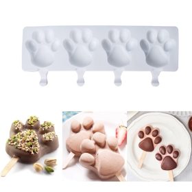   Jégkrém Készítő Szilikon Forma – Mancs Minta (4 részes)