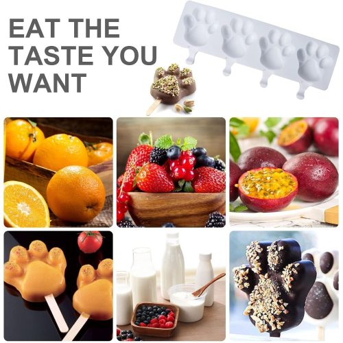 Jégkrém Készítő Szilikon Forma – Mancs Minta (4 részes)