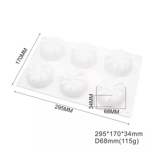 Szilikon forma, mousse forma-6 adag habcsók