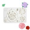 Szilikon fondant és marcipán mintázó-Rózsák 8,7x13,2cm