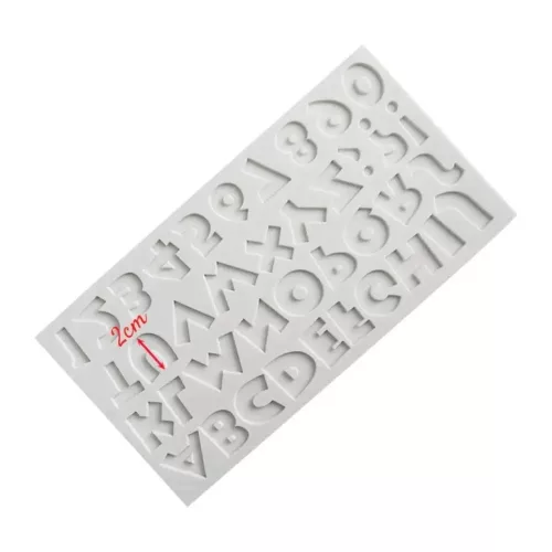 Szilikon fondant és marcipán mintázó-Betűk és számok 10x19cm