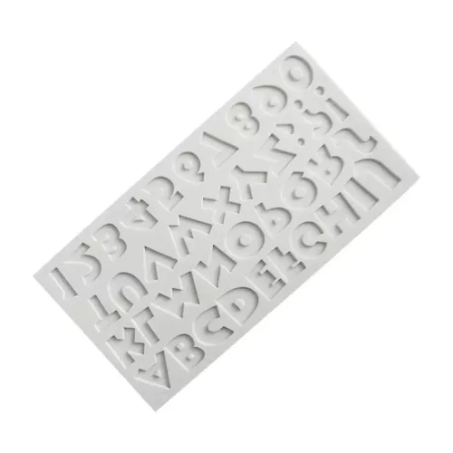 Szilikon fondant és marcipán mintázó-Betűk és számok 10x19cm