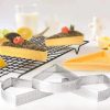 3 darabos fém tarte gyűrű, desszert gyűrű-háromszög