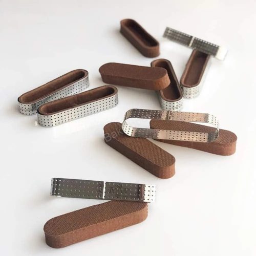 3 darabos fém tarte gyűrű, desszert gyűrű-ovális