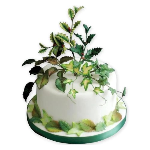 3 darabos rugós fondant kiszúró-Borostyán levél