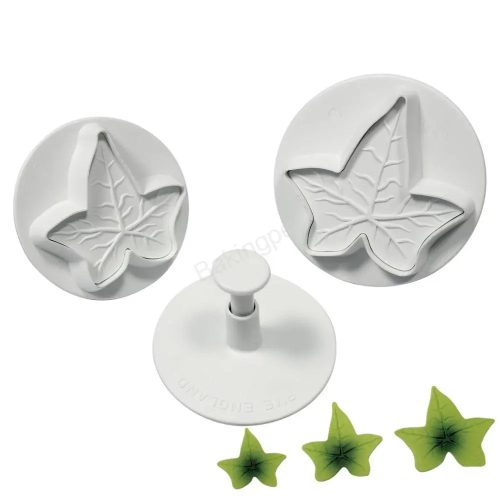 3 darabos rugós fondant kiszúró-Borostyán levél