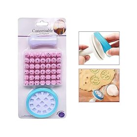 Kör alakú betű nyomda készlet, műanyag