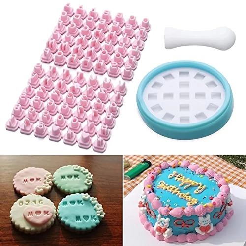 Kör alakú betű nyomda készlet, műanyag