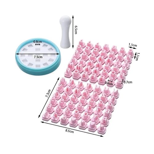 Kör alakú betű nyomda készlet, műanyag