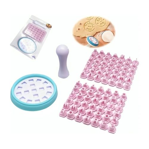 Kör alakú betű nyomda készlet, műanyag