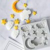 Szilikon fondant és marcipán mintázó-Égi motívumok 8,4x9 cm