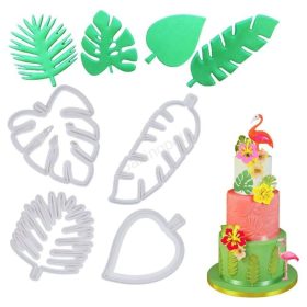 4 darabos fondant és marcipán kiszúró-trópusi levél